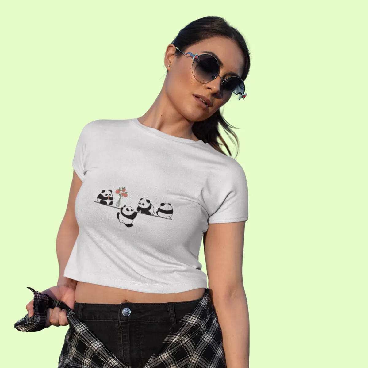Panda Playful Moments Crop Top - Image 2
