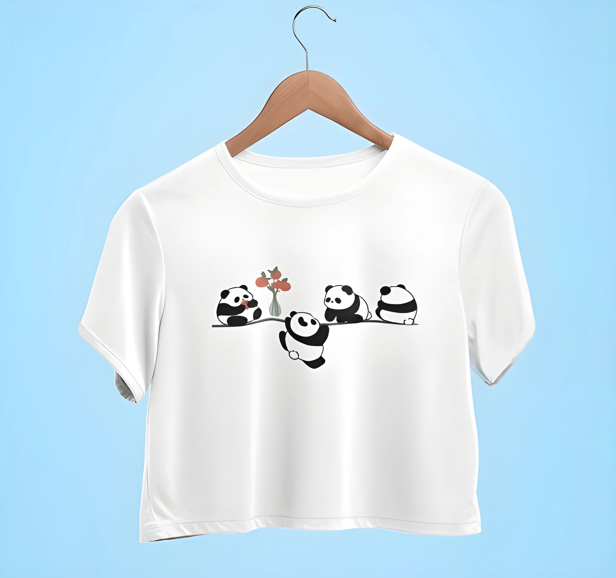 Panda Playful Moments Crop Top