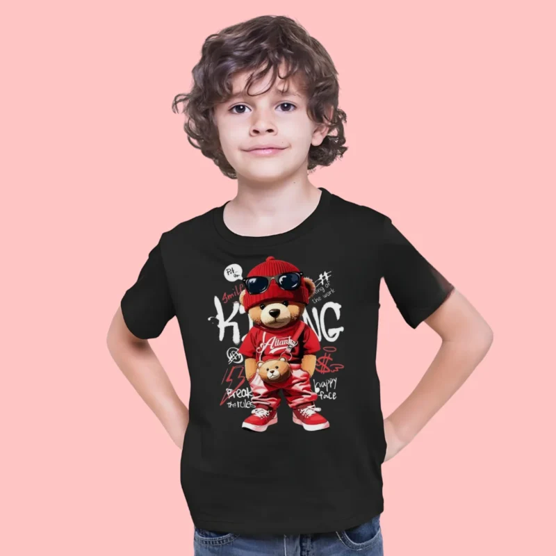 Kids' King Bear Streetwear T-Shirt