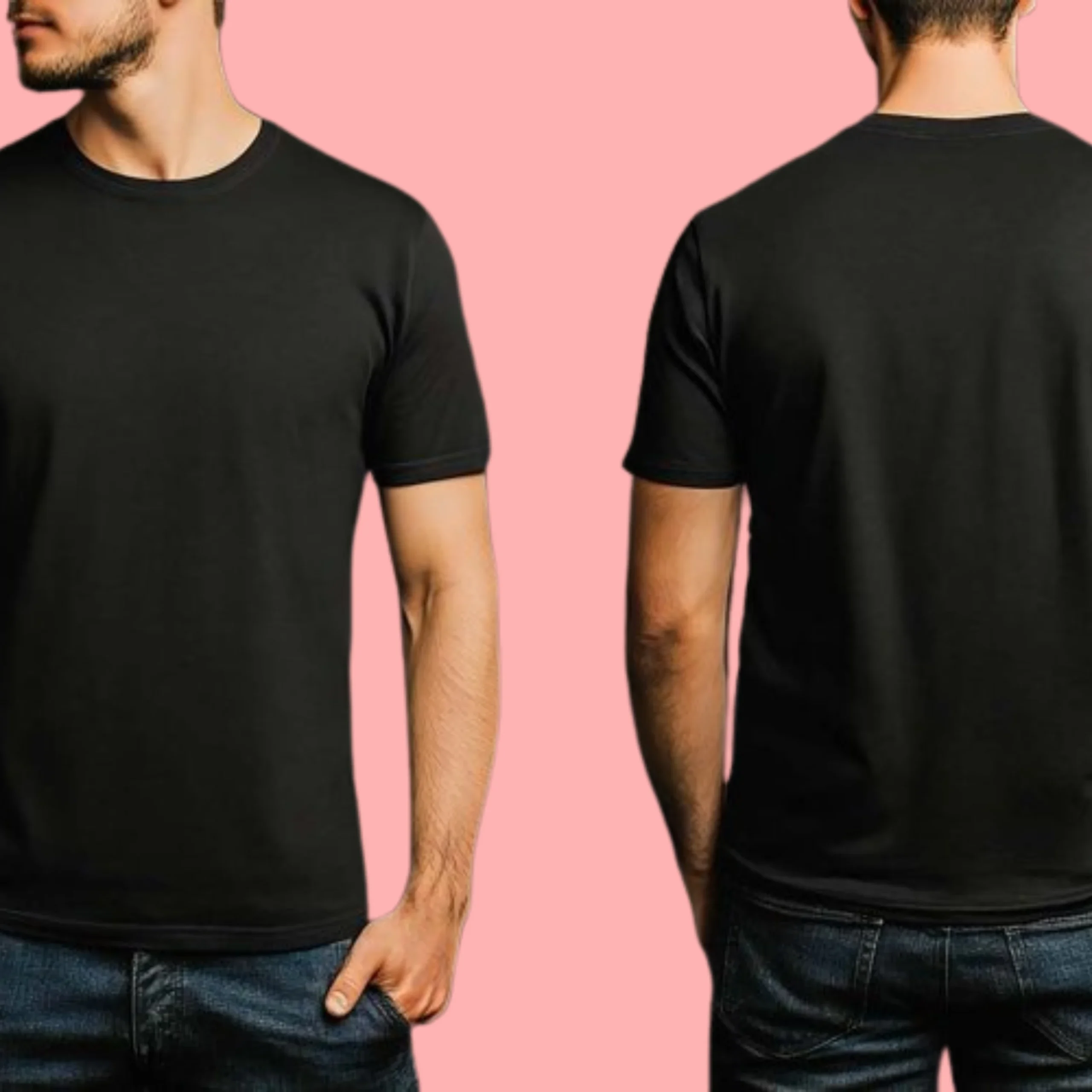 100% Cotton Bio-wash Plain T-Shirt - Image 2