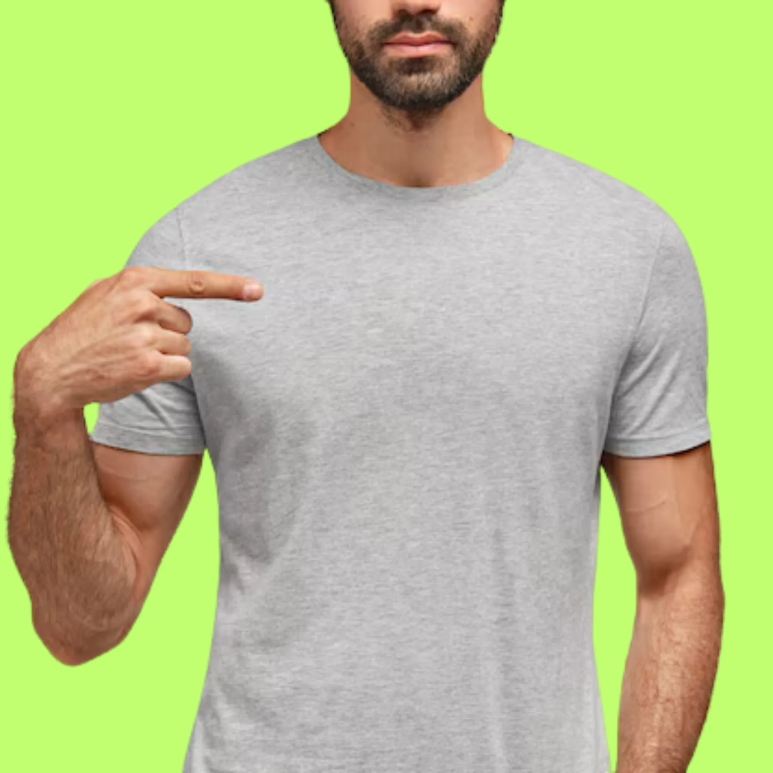 100% Cotton Bio-wash Plain T-Shirt - Image 3