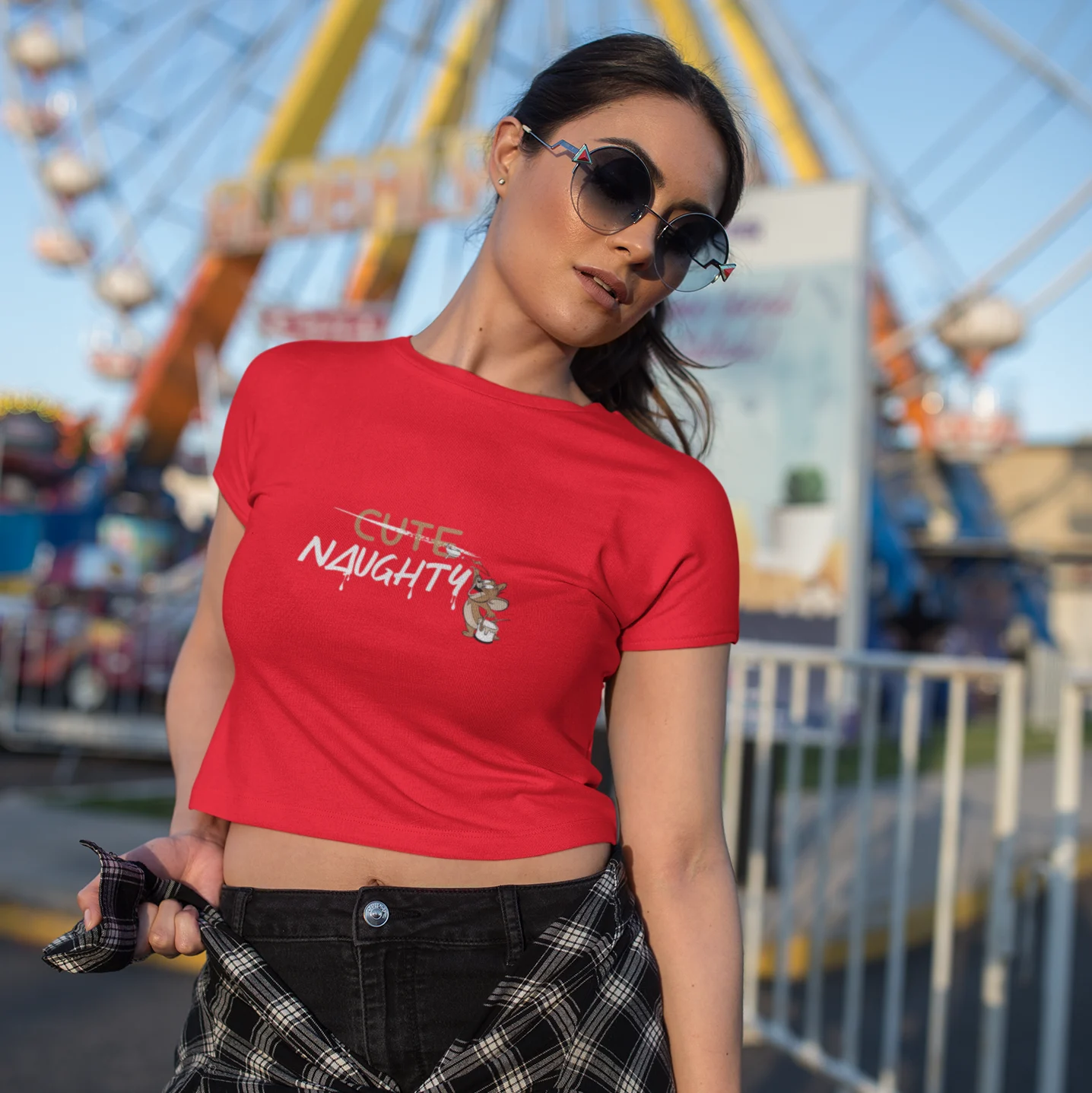"Cute & Naughty" Crop Top - Image 2